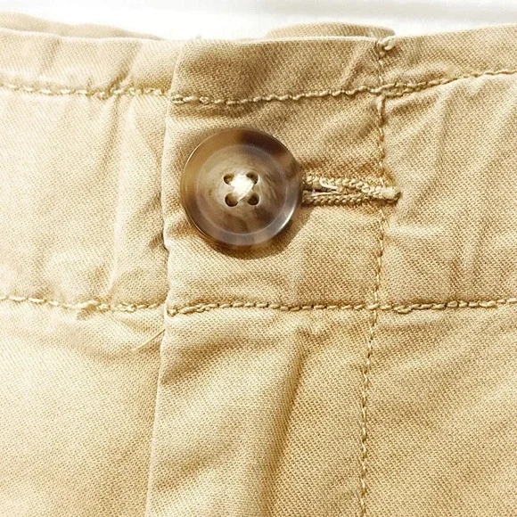 Loft Womens Pants Size XL Tan Chino Wide Leg Elastic High Waist Patch Pockets - Picture 3 of 7